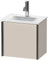 Duravit XViu 4030 Waschtischunterbau wandhängend, 1 Tür Anschlag rechts, für Waschtisch Viu 073345, 430x310 mm, Farbe (Front/Korpus): schwarz matt/Taupe - XV4030RB291