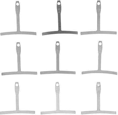 Herramienta Universal para Calibrador de Guitarra, 9 Piezas Calibrador de Radio de la Cuerda Inferior de Guitarra para Reparación y Mantenimiento de Guitarra