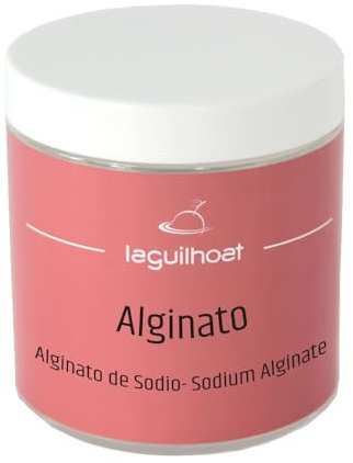 Alginato de Sodio 150 g 100% puro Espesante Gelificante para Esferificación Directa e Inversa Caviar Gastronómico Perlas Raviolis Líquidos Gastronomía Molecular