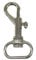 WedDecor Swivel Claw Clasps Trigger Metal Clip Lobster Hook with Keyring for Keychains, Bags Accessories, Webbing Strap, DIY Leather Craft, Silver, 15mm, 1pc
