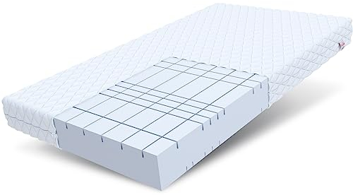 FDM Pearl Matratze 180x200 cm Kaltschaummatratze Höhe 16 cm Härtegrad H4 7-Liegezonen Öko-Tex Allergikergeeignet Bezug Waschbar HR-Schaum