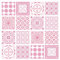 Bolsover Designs Tile Stickers, Pack Of 24 Pink Mosaic Self Adhesive Waterproof stickers for 150mm x 150mm / 6 Inch x 6 Inch Tiles, for Kitchen & Bathroom P03