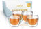 Charbrew 4 Pack (250ml/8.5 fl. oz x4) Double Walled Thermo Insulated Tea Glass Cups - Lightweight, Easy to Clean, Heat Resistant, Insulating Borosilicate Cups for Coffee (Cappuccino, Latte) and Tea