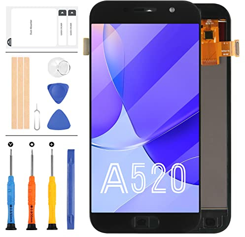 LADYSON Bildschirm Ersatz für Samsung Galaxy A5 2017 LCD Touch Screen Digitizer Glas Vollständige Montage A5 2017 A520 SM-A520F A520F/DS A520K A520L A520S Display TFT Teile 5,2 Zoll (TFT Schwarz)