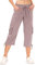 JINSHI Pantaloni Donna Cargo Pantalone Capri 3/4 Lungo Estivo Sportivo Leggero Lavoro Pant con Tasche Rosa Scuro S