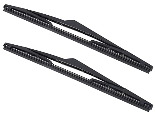 eMagTech 2 Stück Flache Heckscheibenwischerblätter Ersatz,Kompatibel mit Chevrolet MATIZ 2005-2011 315mm/12 Zoll, Gummi ABS Kunststoff Schwarz