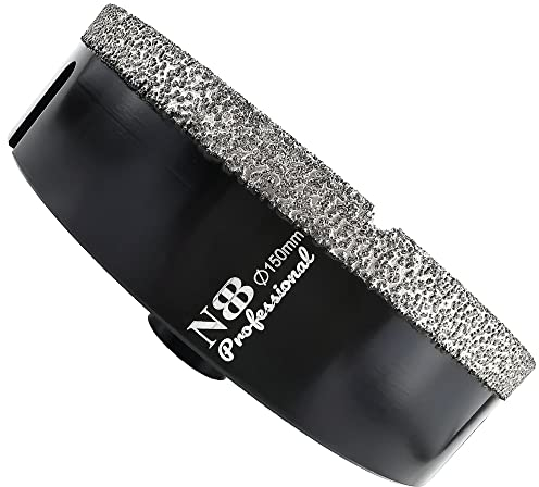 NBB vakuumgelötete Diamant lochsäge mit M14 zum professionellen Trocken- oder Nass bohren auf hartem Porzellan, Keramik, Fliesen, Granit, Marmor, schnell, langlebig, für Winkelschleifer (150mm)