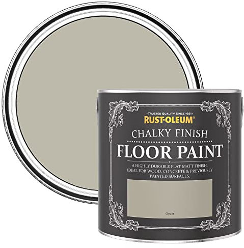Rust-Oleum Grey Scratch-Resistant Floor Paint in Matt Finish - Oyster 2.5L