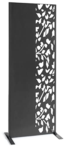 IDMarket - Panneau décoratif Universel 150 x 50 CM Flower Gris Semi ajouré sur Le côté