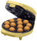 Bestron Waffeleisen für Cake-Pop's im Retro Design, Cake-Pop-Maker inkl. Cake-Pop-Butler, Gabel & 12 Cake-Pop-Sticks, mit Antihaftbeschichtung, 700 W, Farbe: Gelb