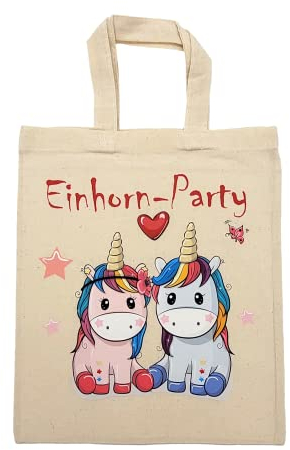clothinx Einhorn Party Mitgebsel Taschen Beutel im 5er Set mit Geburtstag Motto