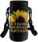 COEQINE Sac de transport de bouteille isotherme en néoprène avec bandoulière pour enfants, adultes, école, sports de plein air, randonnée, Tournesol noir., Moderne