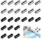 Scettar 24 Stück Schnürsenkel Schnellverschluss Metallkapsel Schnalle für elastische schnürsenkel ohne binden, Das perfekte Accessoire für alle Arten von Schnürsenkeln(12 silber, 12 schwarz)