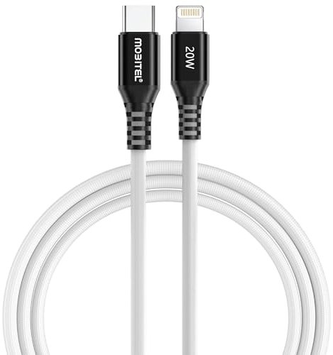 Mobitel iPhone Charger USB Type C to Lightning Cable 1.5M 20W Nylon Braided PD Super Fast Charging USBC for iPhone 14 13 12 11 Mini Pro Max Pro X XS XR 8 8 Plus iPad Macbook Pro Air Wireless Adapter
