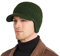WHATWEARS Cappello invernale da uomo con tesa, caldo paraorecchie, per uomo, foderato in pile spesso, lavorato a maglia, per attività all'aperto, Verde militare, 7/7 1/2