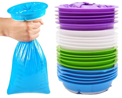 Spuckbeutel mit Mundstück, 20 Stück Spuckbeutel Brechbeutel, 1000 ml Spuckbeutel mit Mundstück Einweg Emesis Tasche Brechbeutel Spucktüten für Autoreise Reisekrankheit