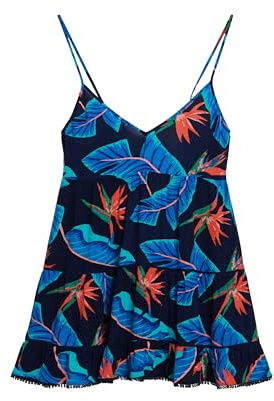 Superdry Damen Strand-Minikleid mit Spaghettiträgern