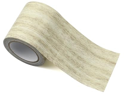 Zfseyuh Cinta de Reparación de Muebles Claro Cinta Adhesiva de Madera Cinta Imitacion Madera Canto para Reparación Muebles y Pisos 5,7 cm x 4,57 m (Gris Claro)
