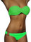 Damen gedrehter trägerloser Bandeau-Bikini sexy Push-Up-Bikini geteiltes Bikini-Set Strand-Badeanzug in verschiedenen Farben