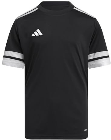 adidas Unisex Kids SQUADRA25 Jersey Short Sleeve Kids, Black/White, 11-12 Years