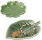 Granvoo Plato de joyería de porcelana, 2 platos de baratijas de hojas Bandeja de Joyas Ceramica Bandeja de Placa para Joyas, bandeja de llaves, Bandejas Decorativa Para Llaves, Anillos, Pendientes