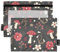 Fustylead Aesthetic Red Fly Agaric Flowers and Twigs Pencil Pouch Fits Standard 3-Ring Binders, Zipper Binder Pencil Bag with Clear Window for Office Class 2 Pack, braun