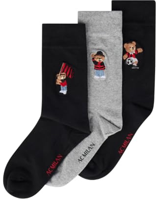 A.C. Milan - 3 Strohsocken mit Teddy