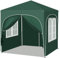 WOLTU Klappbarer Pavillon 2x2m mit 4 abnehmbaren Wänden – UPF 50+ Sonnenschutz, Windstabiles Metallgestell, 3-stufig Höhenverstellbar, Tragbarer Marktschirm für Garten Camping Strand – Grun