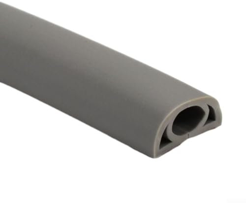High Visibility Floor Cable Cover Rubber Trunking 1M, for Low Light Environments (D20-grey)