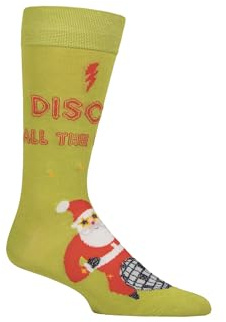 SockShop Lazy Panda Christmas Socks -Men's,Women's, Soft Bamboo, Novelty, Fun, Xmas Patterned, Gift Idea,1 Pair, Sizes 4-8, 7-11, 12-14 (UK, Numeric, 4, 8, Regular, Regular, Disco Santa)