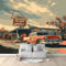 Generic Londoner Eindruck Retro-Auto Wandbild 300x210 cm
