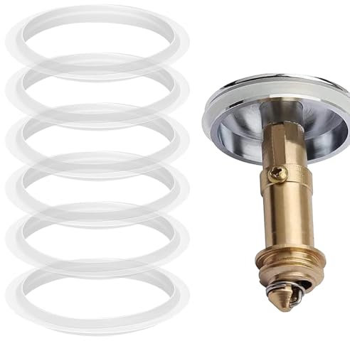 6 Pcs O-Rings Seal, Transparent Sink Plug, Sink Waste Basin Click Plug Clear Rubber pop up waste spares for Repairing Drain Valves, Pressure Washers, Filters, Washbasins, Kitchens
