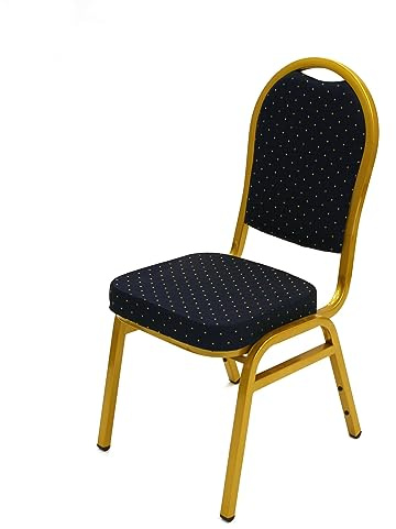 BE Furniture Premium Blue and Gold Banqueting Chairs, Blue Banquet Chairs, Extra thick frames for strenght & comfort