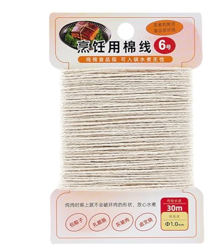 Stringa di cottura per pollo, Spago da macellaio per la cottura della carne, Spago da cucina per arrostire di qualità alimentare, Corda di spago di cotone bianco, Corda di spago per giardinaggio,