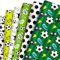 MORAINJAY 12 Bögen Fußball Geschenkpapier, Fußball Geschenkverpackung Geschenkpapier,Sport Party Deko, Football Party Zubehör, Kinder Jungen Geschenkpapier für Football 68 x 50 cm