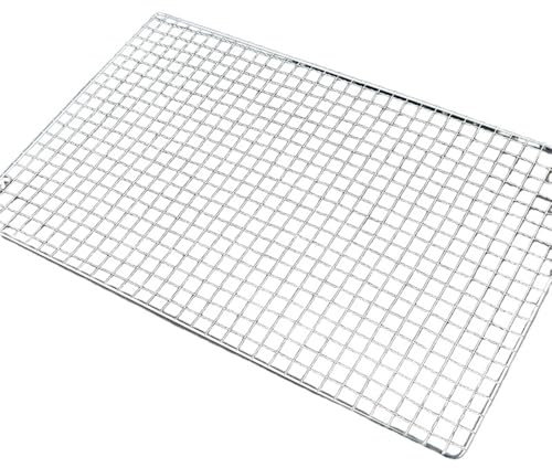 WUYXTO Grillrost BBQ Rost Mesh Net Barbecue Grill Rost Gitter Edelstahl Küche liefert Outdoor Picinic Werkzeuge für Gasgrill, Kugelgrill usw(60X40CM)