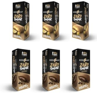 1 Attimo in Forma Biscotti Hedonist Zero Sugar Ripieni con Fresca Crema: 9 Pack al Limone e 9 Pack al Cioccolato Senza Zuccheri Aggiunti, Snack Leggero e Delizioso - 150g (18 Pezzi Totali)