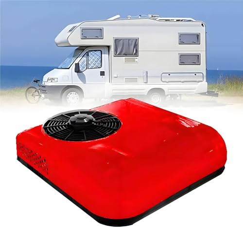 Klimaanlagen für Wohnmobile,12V/24V DC RV Air Conditioner,Mobile Klimageräte für Komfortables Reisen In Anhänger und Camper Vans, Nur Kühlen,12V-Red