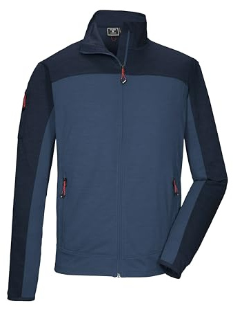 killtec Herren Powerstretchjacke/Übergangsjacke mit Stehkragen KOS 42 MN FLX JCKT, mittelgrau, L, 44001-000