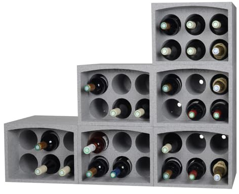 Deconation Lot De 6 Casiers Porte 6 Bouteilles Soit 36 Bouteilles - Polystyrène Expansé - Etagère à Bouteilles