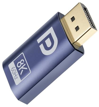 Tolesum - Adaptador USB C a DisplayPort 1.4 8K@60Hz, convertidor tipo C a DP soporta 4K@144Hz 2K@240Hz HDR 3D, carcasa de aluminio, compatible con MacBook Pro/Air, iPad Pro, XPS, Samsung S23