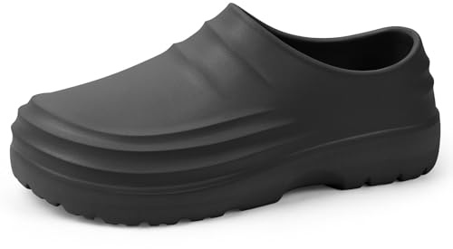 DiULi Zuecos de Hombre Mujer, Zapato Sanitario Unisex Adulto con Ligero EVA, Zapatos de Chef Cocina Antideslizantes y Impermeables, Zuecos Sanitarios,Flotantes Shoes para Hogar Jardin Exterior EU42-43