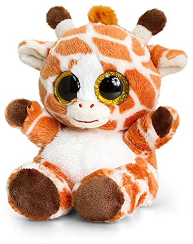 Keel Toys Giraffe Plüschtier, flauschiger Wegbegleiter mit großen Glitzeraugen, ca. 15 cm