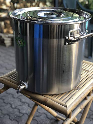 Générique - Pentola con rubinetto, 30 litri, in acciaio inox, grande capacità, ideale per birreria
