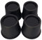 MIIX HOME-4 Inch Heavy Duty Round Bed Risers for Furniture Chair Couch or Sofa,Table Leg Extenders,Supports Up to 500 lbs,Black,1 Set of 4 Pcs