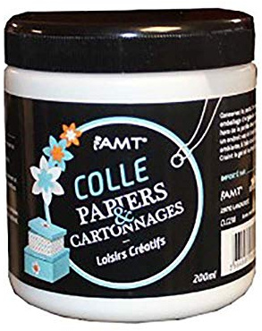 Colle papiers et cartonnages en pot de 200 ml d'AMT