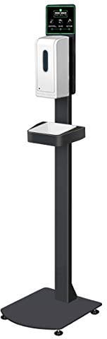 Station de Désinfection Automatique pour les Mains ZONERICH - Distributeur Sans Contact de Gel Hydroalcoolique avec Pied Métal