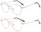 Dollger Blaulichtfilter Brille Anti Blaulicht Brille Computerbrille Katzenauge ohne sehstärke Metallgestell Brille Pc Gaming Bluelight Filter Uv Blockieren Blaue Licht Glasses Damen RoséGold+Gold