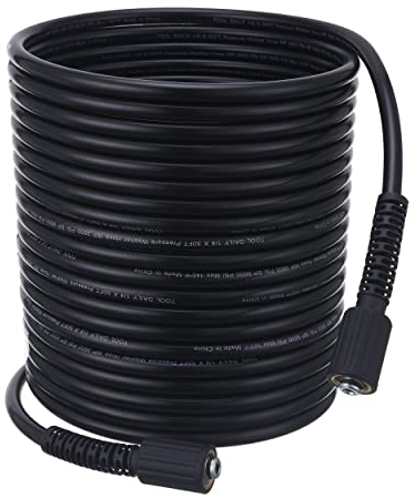 Tool Daily High Pressure Washer Hose 50 FT X 1/4 Inch, 3600 PSI, M22 14mm, Replacement Power Washer Hose for Most Brands