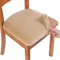 Homaxy Velvet Dining Chair Seat Covers Set of 6, Stretch Dining Chair Slipcovers with Ties, Removable Washable Dining Chair Seat Protector Cover, Cream